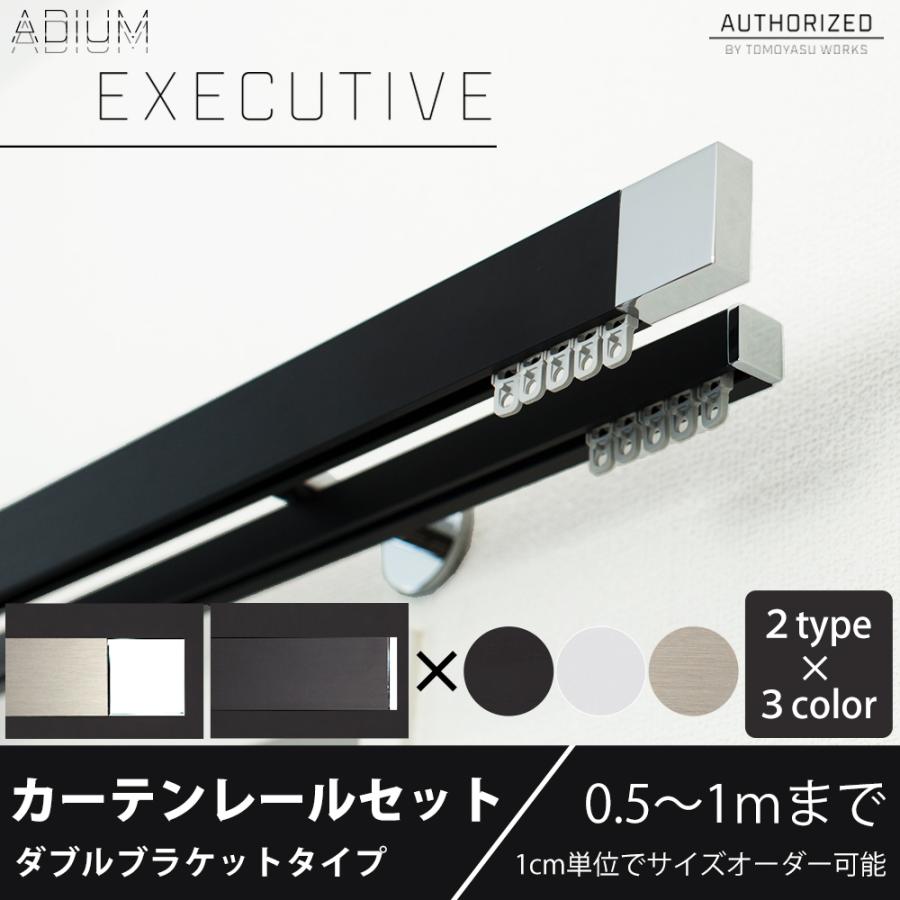 在庫あり 即納 カーテンレール ダブル アイアン セット Adium Executive エグゼクティブ ダブルブラケット 0 5 1mまで 50 Off City Com Fr