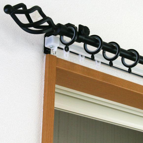 カーテンレール ダブル アイアン おしゃれ 取り付け Diy 伸縮機能カーテンレール オーダー トーチ 1ｍ Dro01tbk カーテン レールのインテリアデポ 通販 Yahoo ショッピング