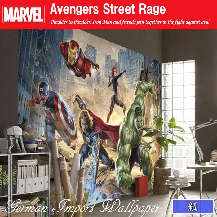 壁紙 おしゃれ アベンジャーズ 張り替え 自分で Diy クロス 輸入壁紙 Marvel Avengers Street Rage 8 432 紙製 Kgerd009 カーテン レールのインテリアデポ 通販 Yahoo ショッピング