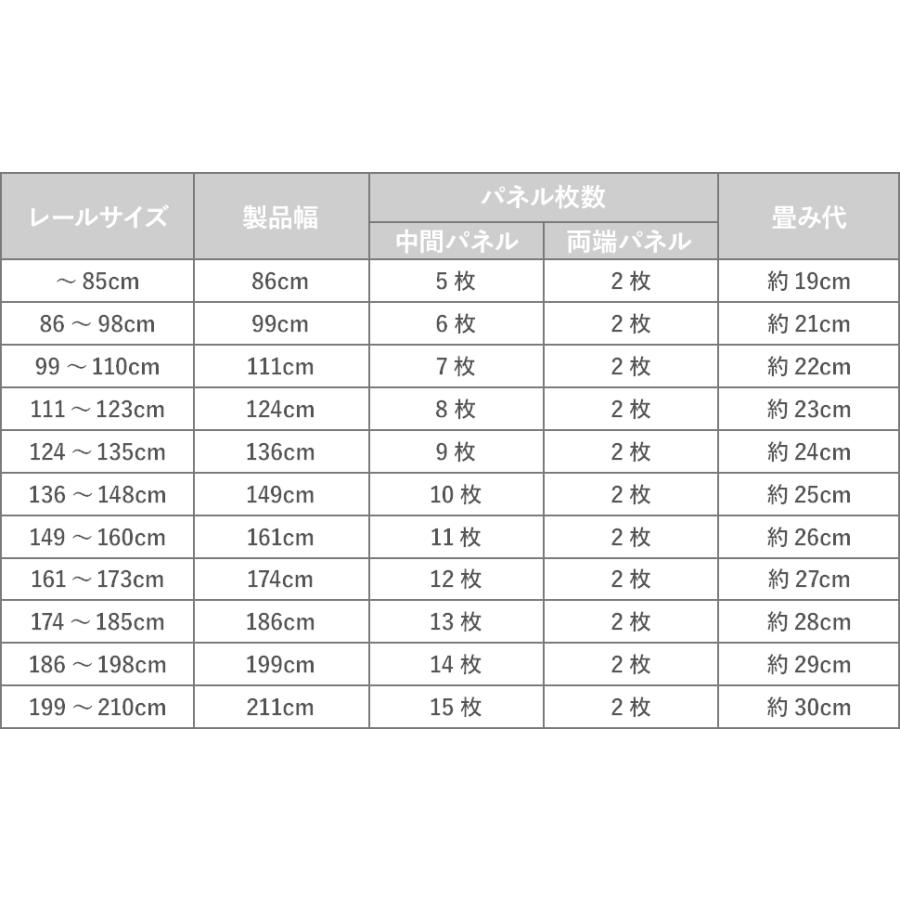 アコーディオンカーテン パネルドア アコーディオンドア 間仕切り オーダー シャット 幅174cm×高さ201〜220cm 直送品 JQ｜interior-depot｜13