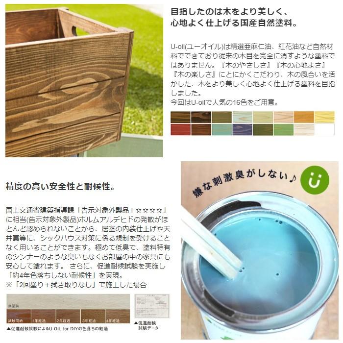 ペンキ 自然塗料 U-OIL ユーオイル for DIY 170ml 屋内 屋外共用｜interior-depot｜03