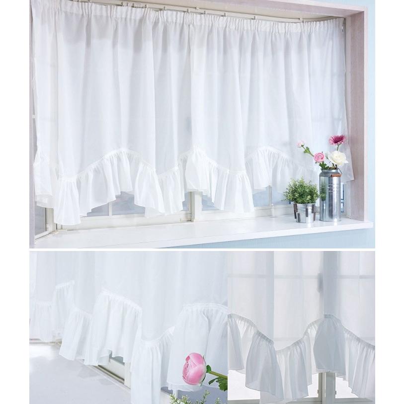 友安製作所 出窓用カーテン ミラーレースカーテン Wスカラップ