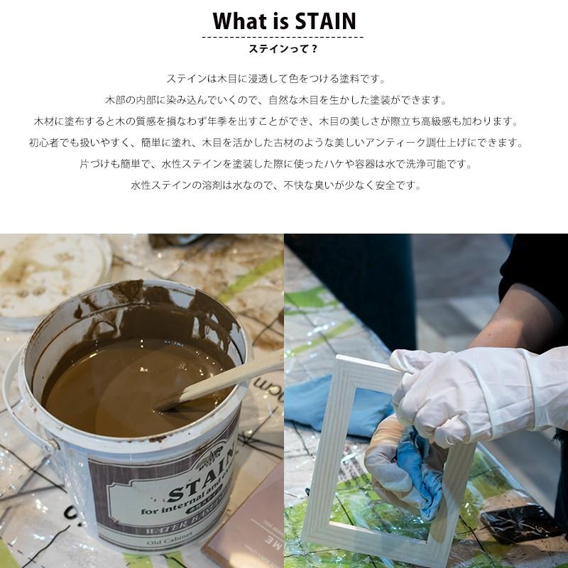 ペンキ 塗料 水性塗料 水性ステイン 200g 全4色 DIY アンティーク