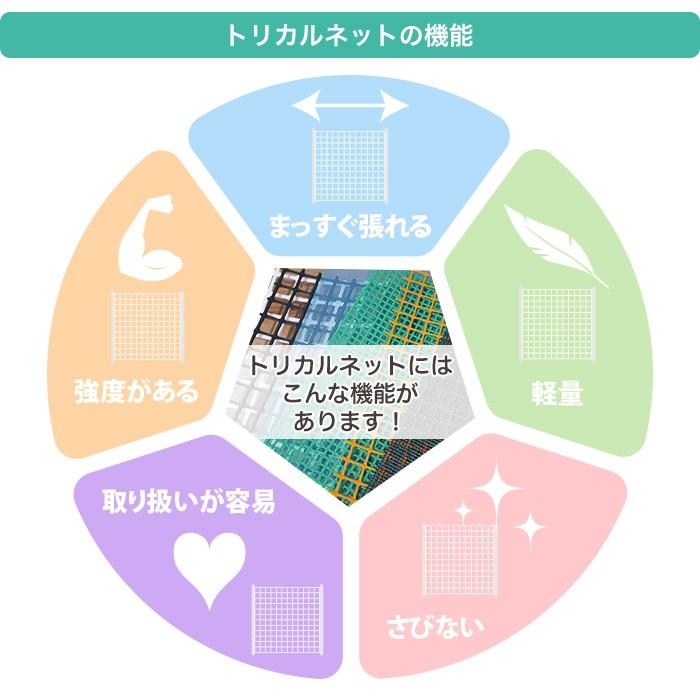 トリカルネット プラスチックネット 網 フェンス メッシュ ネット 転落 