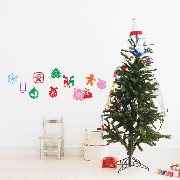 ウォールステッカー 激安 クリスマス 12枚入り 129 Stikkies Holidaicons2　 セール｜interior-depot