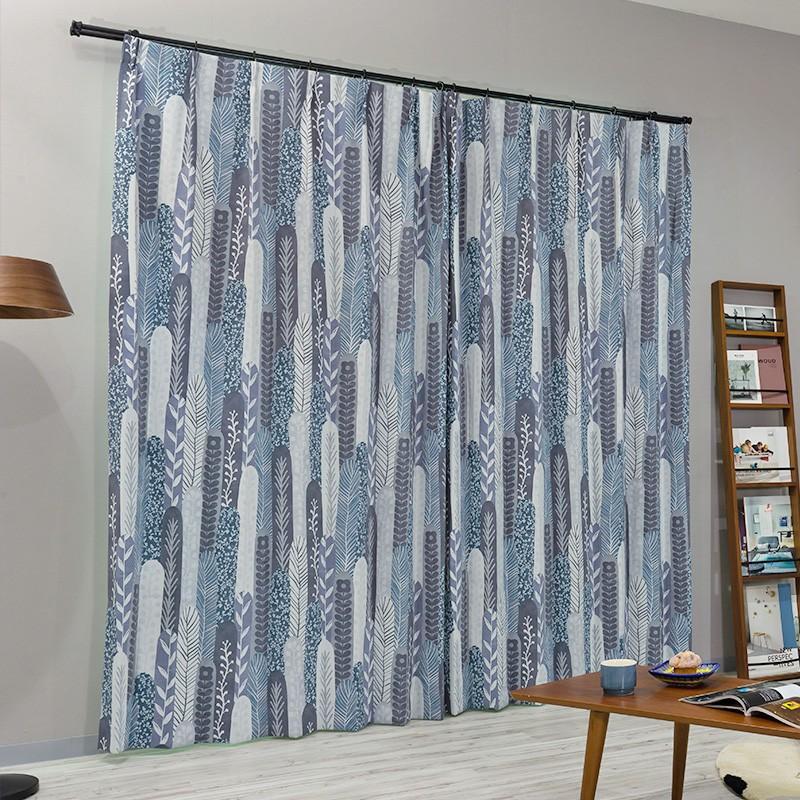 友安製作所 カーテン 遮光2級 おしゃれ 北欧 既製サイズ 幅100cm 丈は