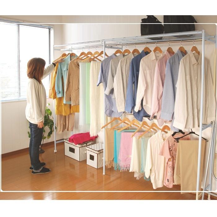 ミヤグチ企販 ハンガーラック 洋服掛けラック ワードローブ 伸縮