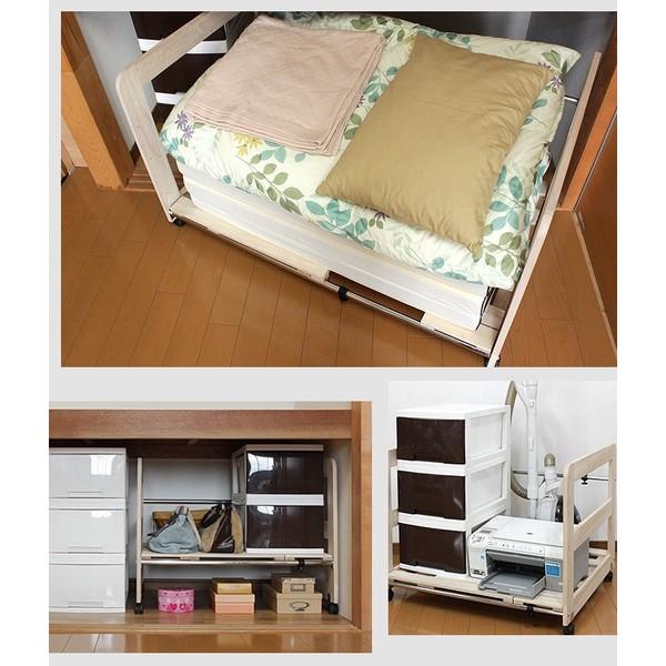 押入れ収納 スノコ キャスター付き 布団収納 桐スノコ押入れフトン棚_4