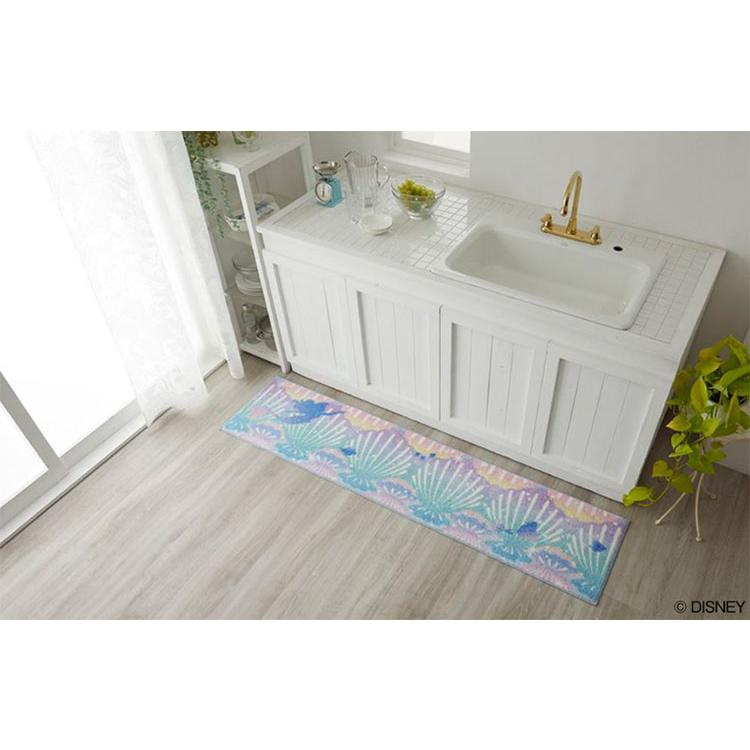 スミノエ ディズニー ラグ プリンセス/シェルキッチンマット 45×120cm 