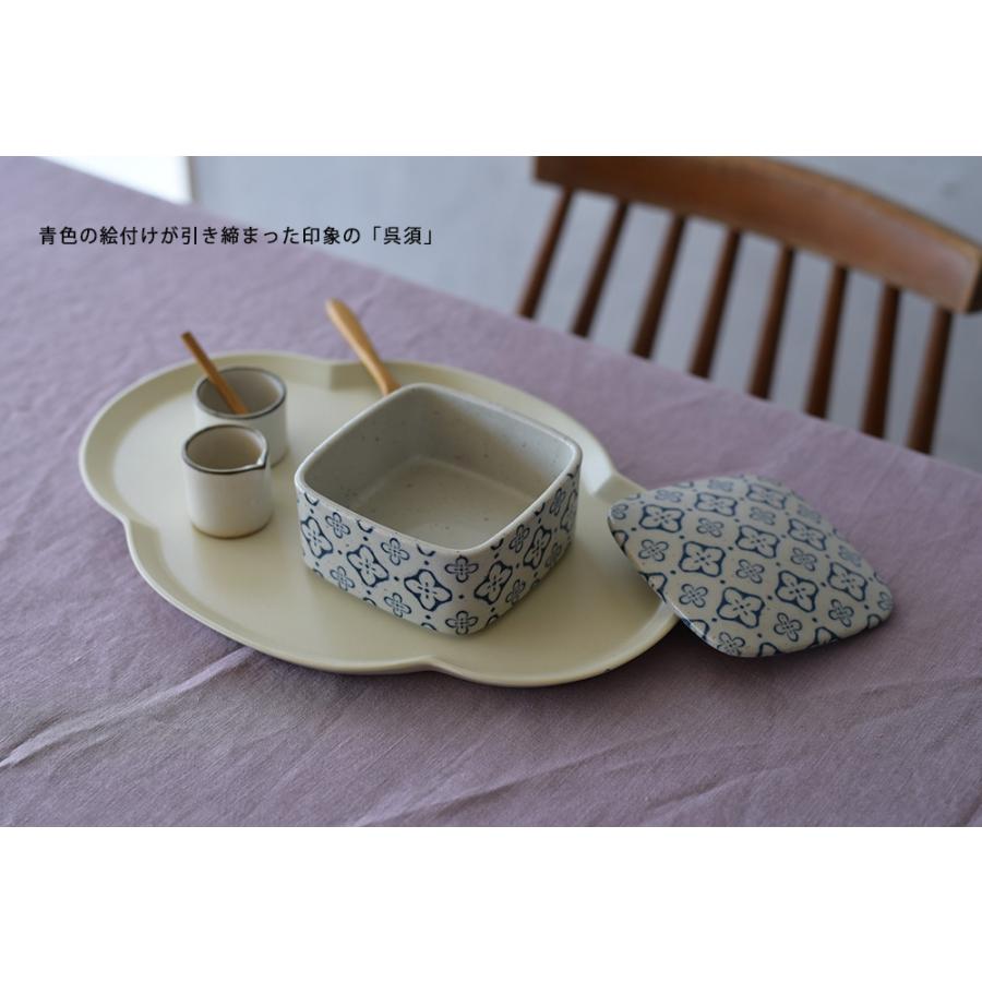 スタジオエム マルミツポテリ｜野花 二段重 呉須・焦茶 2段重 菓子鉢