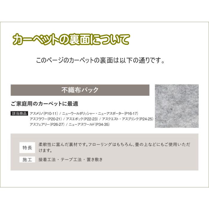 カーペット アスワン ファブリーズ 抗菌 消臭 ナイロン100% 防炎 制電 遮音 床暖房対応 防ダニ 遊び毛防止 アスフラワー 幅331〜360ｃｍＸ長さ191〜210ｃｍまで_5