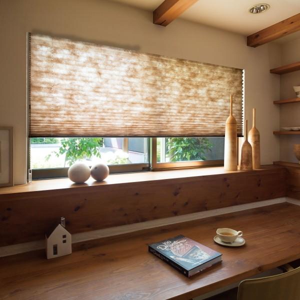 プリーツスクリーン もなみ 25mm ニチベイ いぶき M8021〜M8044 シングルスタイル（ループコード式） 幅280.5〜300cm×高さ261〜300cmまで