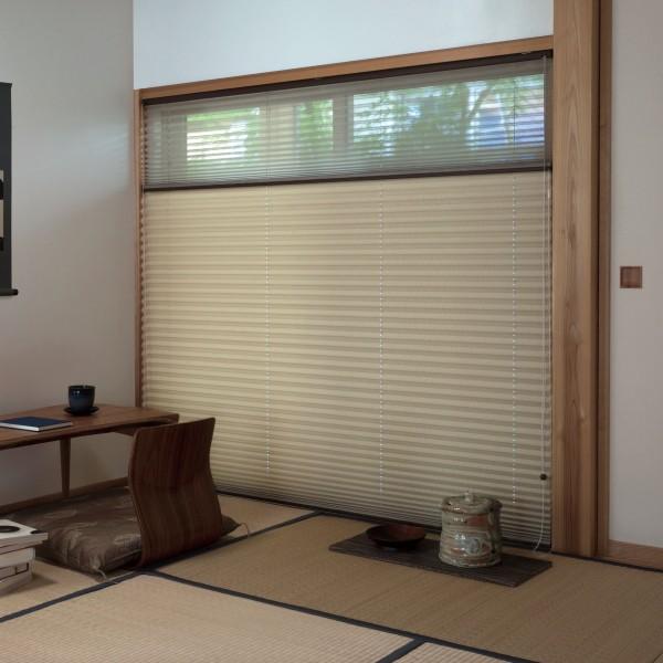 プリーツスクリーン もなみ 25mm ニチベイ コビシ M8083〜M8085 ツインスタイル（ループコード式） 幅120.5〜160cm×高さ141〜180cmまで