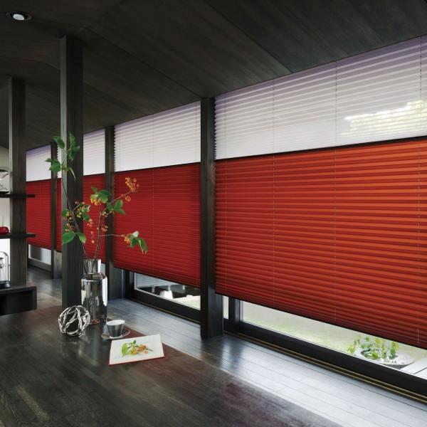 プリーツスクリーン もなみ 25mm ニチベイ カガリ M8093〜M8097 ツインスタイル（チェーン式） 幅120.5〜160cm×高さ141〜180cmまで