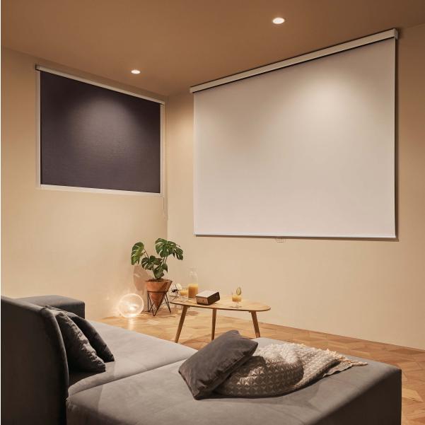 ロールスクリーン オーダー ニチベイ ソフィ 防炎 遮光1級(A++) プロジェクタースクリーン使用可 シアター N9303 幅160.5〜200cmＸ高さ121〜160ｃｍ
