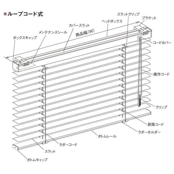ブラインド ニチベイ 25mmスラット セレーノフィット25（ノングレア遮熱） 標準タイプ（ループコード式） 幅121〜140cmX高さ101〜120cmまで