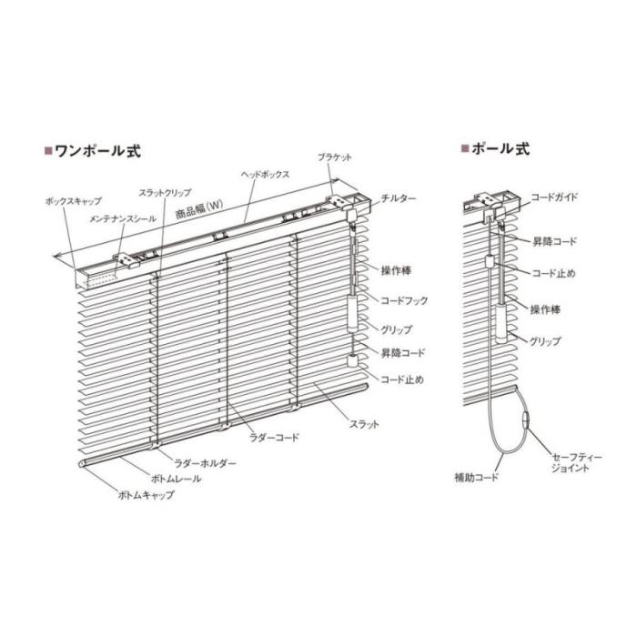 ブラインド ニチベイ 25mmスラット 高遮蔽オーダーブラインド セレーノグランツ25（ノングレア遮熱） 標準タイプ 幅261〜280cmX高さ101〜120cmまで_1