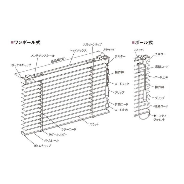 ブラインド ニチベイ 25mmスラット 耐水オーダーブラインド セレーノオアシス25（ノングレア遮熱） 標準タイプ 幅221〜240cmX高さ141〜160cmまで_1