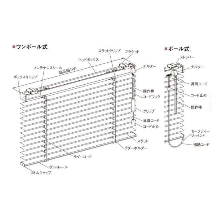 ブラインド ニチベイ 25mmスラット オーダーブラインド ユニーク25（ノングレア遮熱） 標準タイプ 幅17〜80cmX高さ161〜180cmまで
