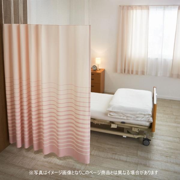 スミノエ 防炎 ホスピタルカーテン（ネット一体型） ポラリス E6001〜6003 Qタイプ フラット縫製（ヒダなし） 巾151〜200ｃｍＸ丈〜230ｃｍまで_1