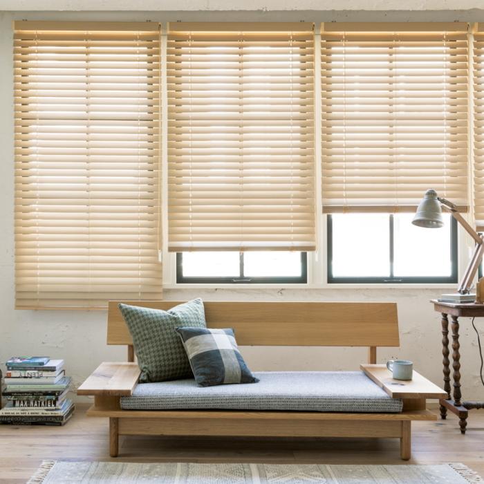 ウッドブラインド 木製 TOSO トーソー ベネウッドタッチ50（ラダーコード仕様）自動降下式 木スラット 幅160.5〜180cmX高さ221〜240cmまで