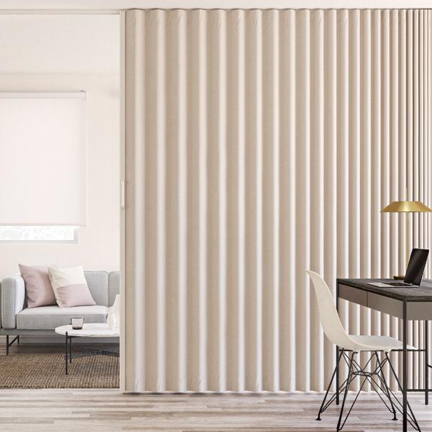 アコーディオンカーテン 片開き 間仕切り タチカワ 防炎 防汚加工 抗菌 抗ウイルス ペブル AC8001〜8006 幅361〜400ｃｍＸ高さ221ｃｍ〜230ｃｍまで 防汚加工 400ｃｍＸ高さ221ｃｍ 230ｃｍまで