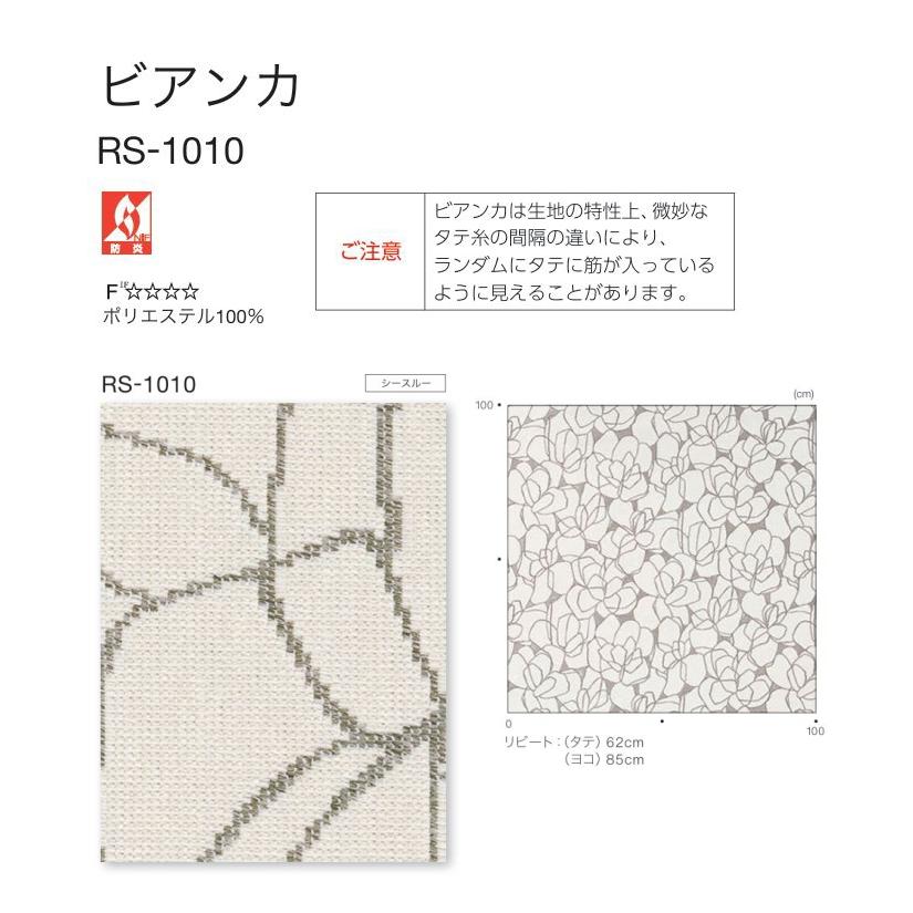 タチカワ ロールスクリーン ロールカーテン ラルク 防炎 ビアンカ RS1010 幅50〜80cmＸ丈161〜200cmまで（シールドなし）_1