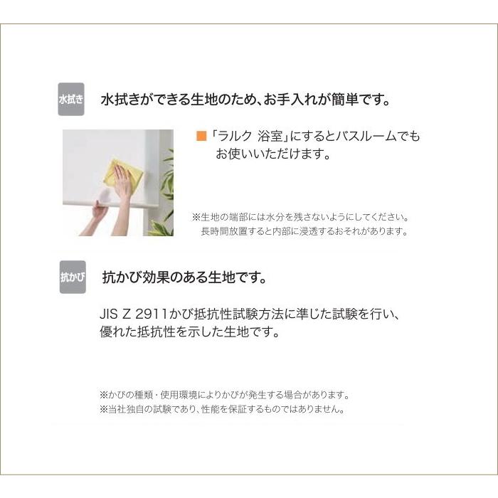 タチカワ ロールスクリーン ロールカーテン ラルク 防炎 遮光1級 水拭き 抗カビ ミント RS1511〜1525 幅49.5〜80cmＸ丈201〜250cmまで（シールドなし）_2