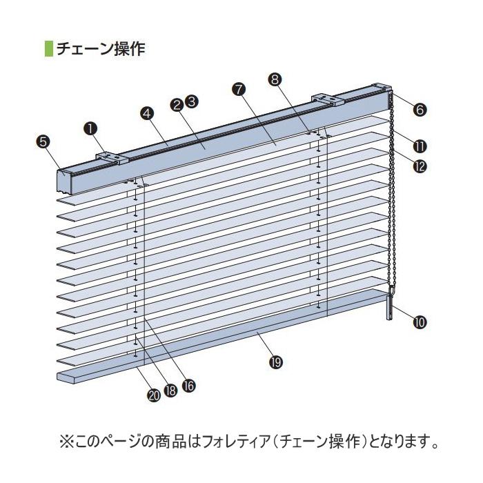 ウッドブラインド 木製 タチカワ フォレティア チェーン操作 50(ラダーコード仕様) 国産材（スギ） FT-6203〜6204 幅80.5〜100cmX高さ101〜120cm_1