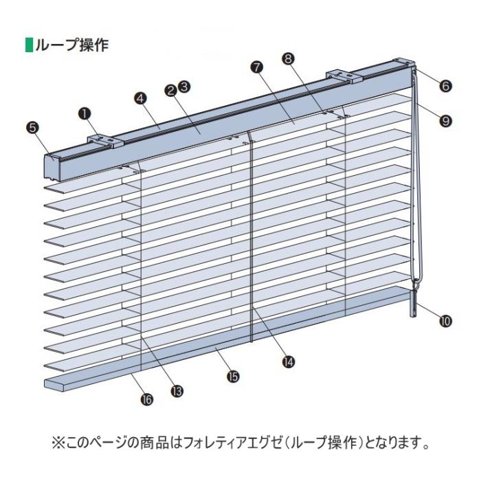 高遮蔽ウッドブラインド 木製 タチカワ フォレティアエグゼ ループ操作 35・50・63(ラダーコード仕様) ベーシック FT-6011〜6036 幅100.5〜120cmX高さ101〜120cm_1