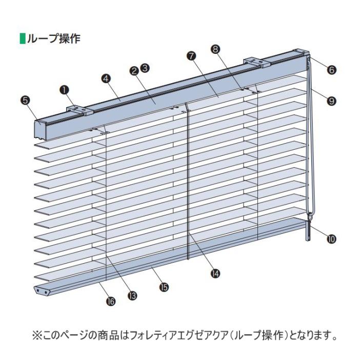 高遮蔽ウッド調ブラインド タチカワ フォレティアエグゼアクア ループ操作 50(ラダーコード仕様) 樹脂製スラット FT-6401〜6405 幅200.5〜220cmX高さ161〜180cm_1