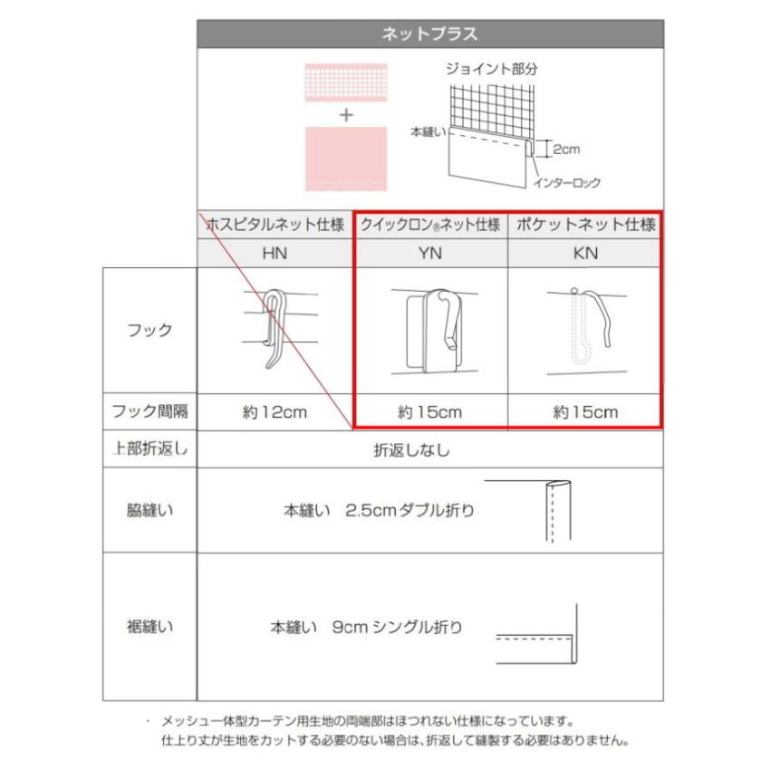 防炎ラベル付 ウォッシャブル 制菌加工 病院 東リ カーテン エコプレーン200N ネットプラス(YN・KN仕様) TKY80087〜80090(Sサイズ) 巾151〜200cmX丈〜236cmまで｜interior-fuji｜02