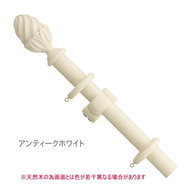 カーテンレール 木製 ラグレス33 3.1m シングルＧセット（アンティークホワイト） TOSO トーソー 木製レール