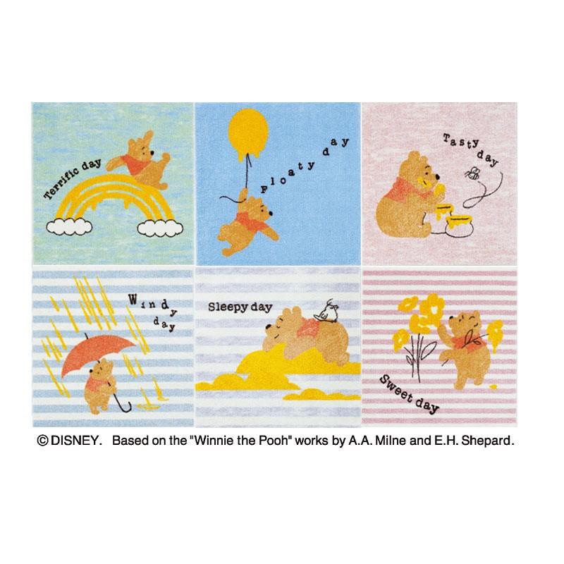 ディズニーホームシリーズ プー デイリーラグ 約50×50cm 6枚セット