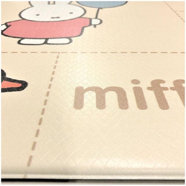 ミッフィー　PVCキッチンマット　みんな仲良し　ベージュ　約45×120cm　miffy Dick Bruna　PVCマット　抗菌・防カビ・防炎素材｜interior-ikoi｜03