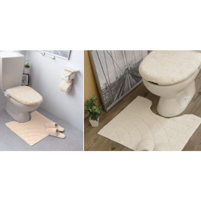 トイレタリー3点セット コットンリッジ トイレふたカバー （洗浄・暖房