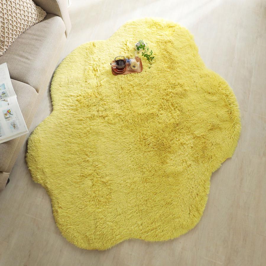 ラグマット | 洗える雲ラグ！ふわふわ雲型のおしゃれなシャギーラグ　約130x170cm |  | 09