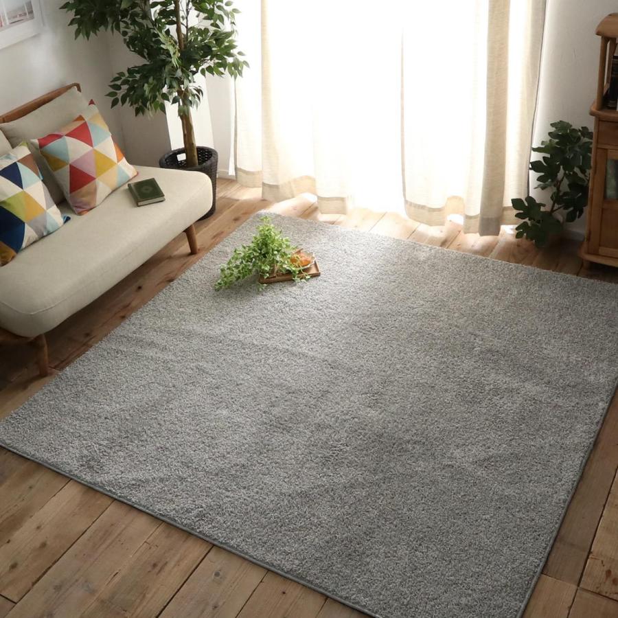 ラグマット シャギーラグ 洗える シャギーカーペット グレー190x190cm 洗濯機で洗える ラグ シャギー Gy ラグマット おしゃれ G インテリア 家具 Com 通販 Yahoo ショッピング