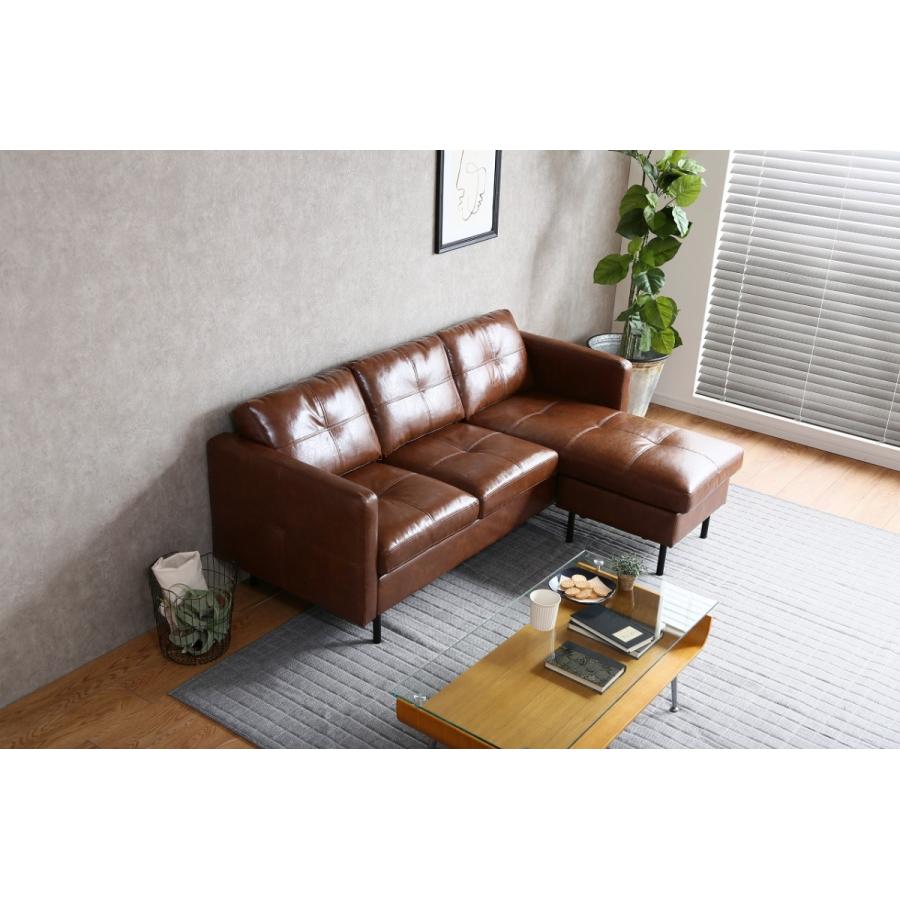 Carlos 3人掛 カウチソファ ブラウン Pvcレザー かっこいい カウチ 肘付き アイアン脚 ゆったりサイズ So3 Nsz1d1 ゆったりインテリア雑貨 コティー 通販 Yahoo ショッピング