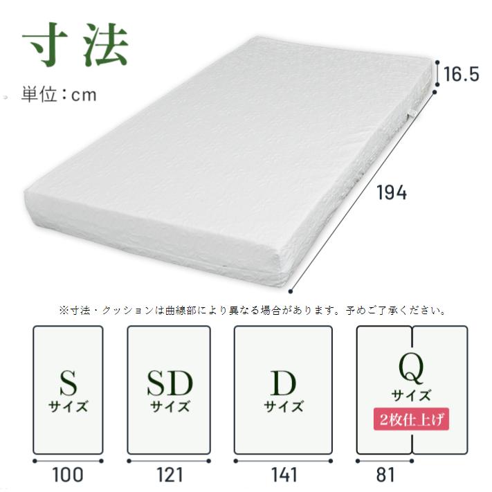 グリーンラテックス greenlatex 厚さ16.5cm ダブル 天然ラテックス