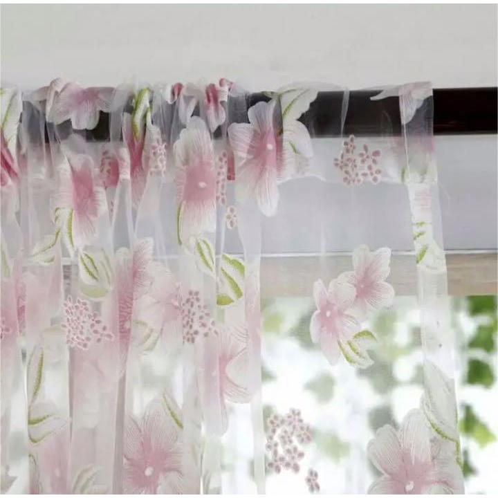 B品剥げ有 桜 さくら のれん 2枚セット レース カーテン 春 花 B品剥げ有 桜 さくら のれん 2枚セット レース カーテン 春 花