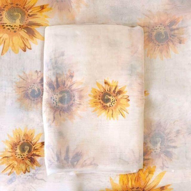 ひまわり柄 レース カーテン 2枚セット ポール レースカーテン 花柄 黄色 透け感 仕切り 向日葵 目隠し |  | 06