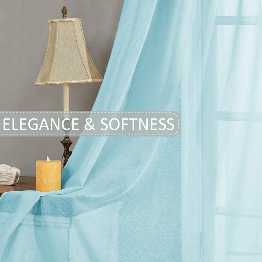 シンプルS レース カーテン 2枚セット ホワイト ベージュ  水色 グリーン ピンク イエロー コットン 生地 のれん |  | 18