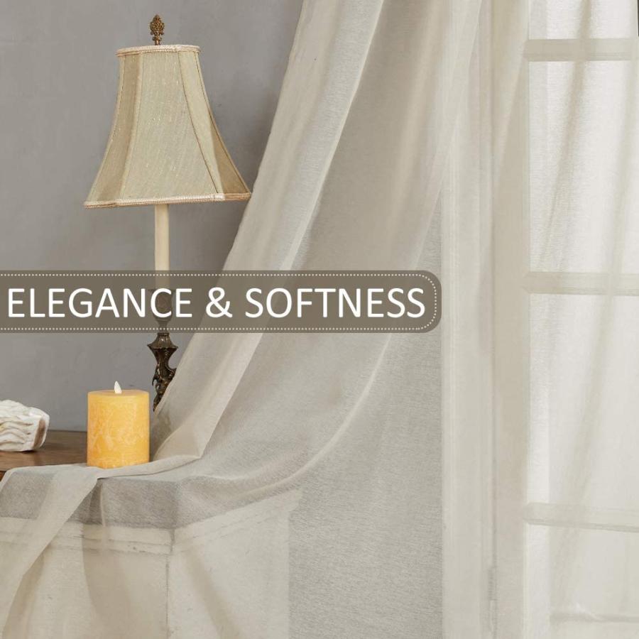 シンプルS レース カーテン 2枚セット ホワイト ベージュ  水色 グリーン ピンク イエロー コットン 生地 のれん |  | 20