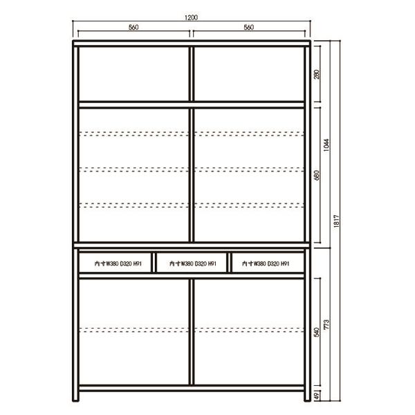 幅120cm キッチンボード レンジ台 食器棚 完成品 日本製 キッチン収納 カップボード 大容量 国産 韓国インテリア おしゃれ 木目 高級_3