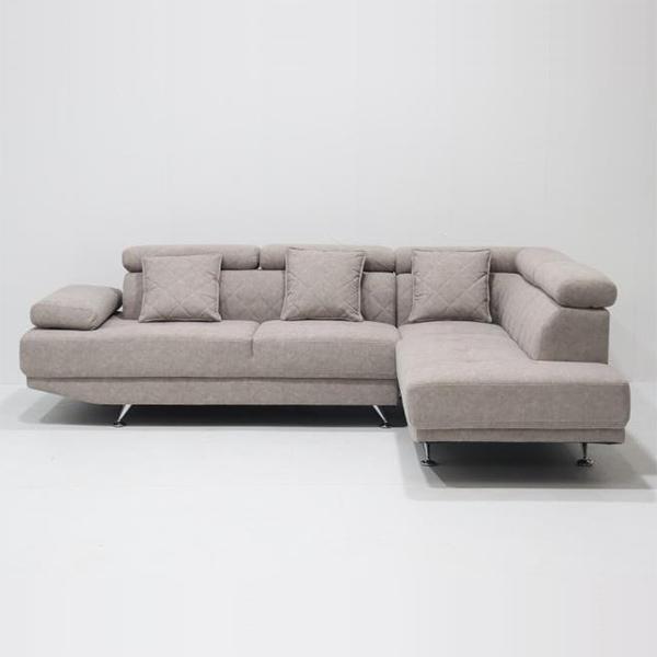 ソファー ソファ カウチソファ ごろ寝ソファ ファブリックレザー 脚付き 金属脚 シルバー グレージュ ブルーグレージュ おしゃれ シンプル 新生活 引っ越し 大川