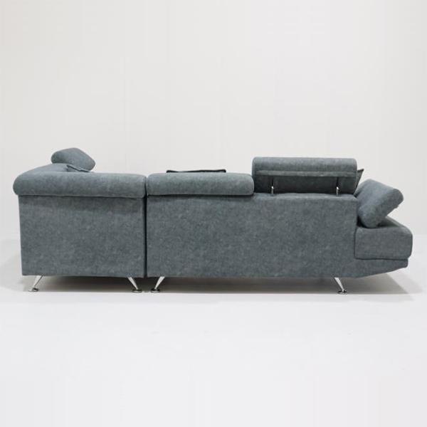 ソファー ソファ カウチソファ ごろ寝ソファ ファブリックレザー 脚付き 金属脚 シルバー グレージュ ブルーグレージュ おしゃれ シンプル 新生活 引っ越し 大川