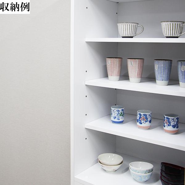【開梱設置無料】 食器棚 カップボード 幅120 日本製 国産 大容量 フルオープンレール_4