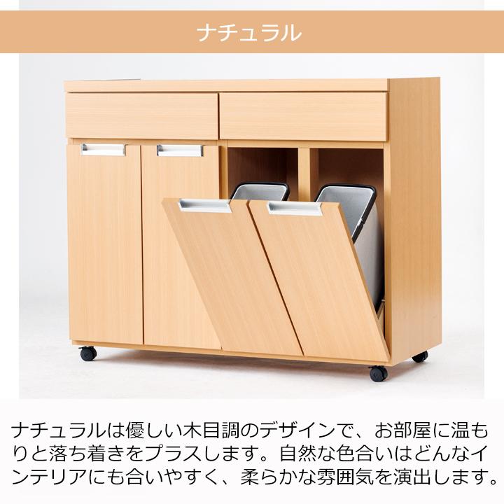 ダストボックス カップボード ダストカウンター キッチンごみ箱 ダストBOX 4分別 幅100 100の画像