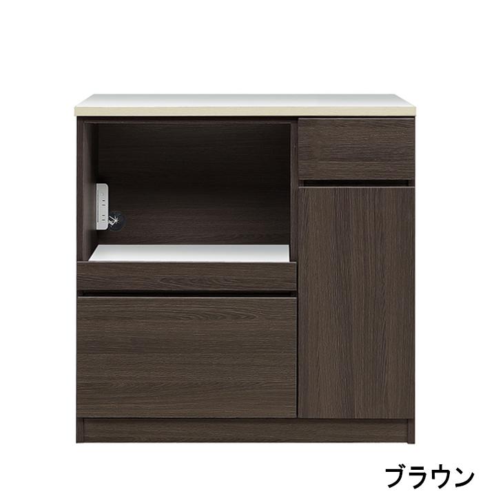 レンジ台 キッチンボード キッチンカウンター レンジボード 調理場 料理台 キッチン収納 キッチン棚 レンジ置き 日本製 幅90cm 棚 完成品 シンプルの画像